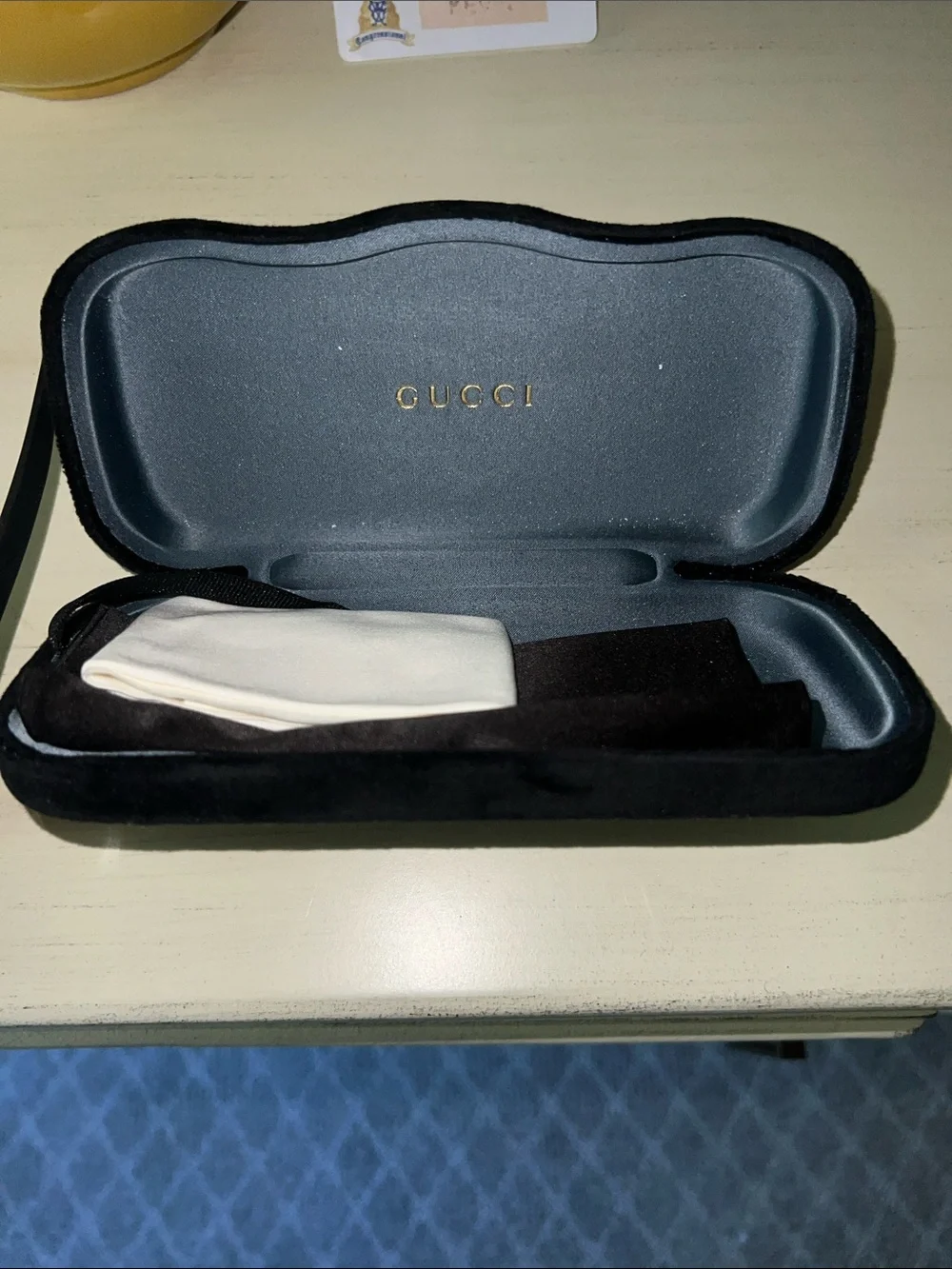Gucci Black Rectangular Sunglasses